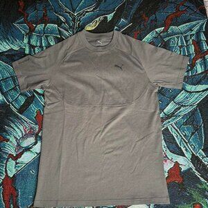 Grey Puma sportswear t-shirt Pumatech size Small